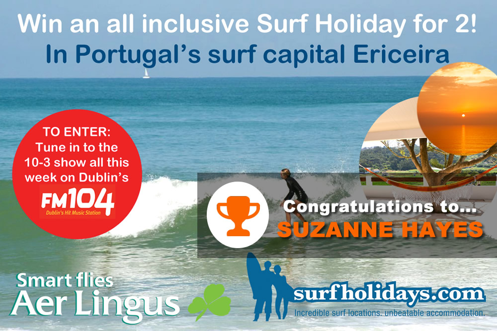 Surfholidays.com competition winner fm104