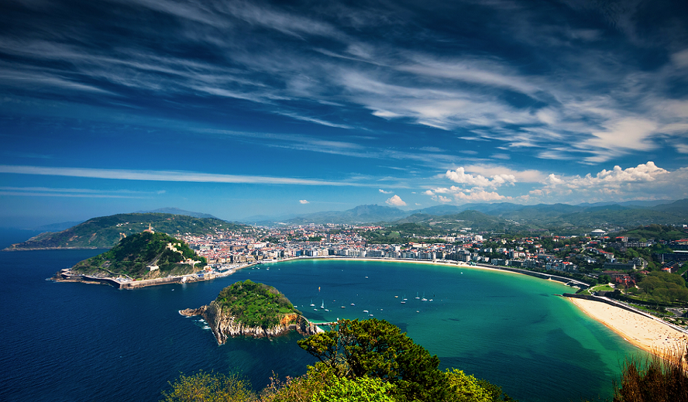 San Sebastian is a very popular surfing spot