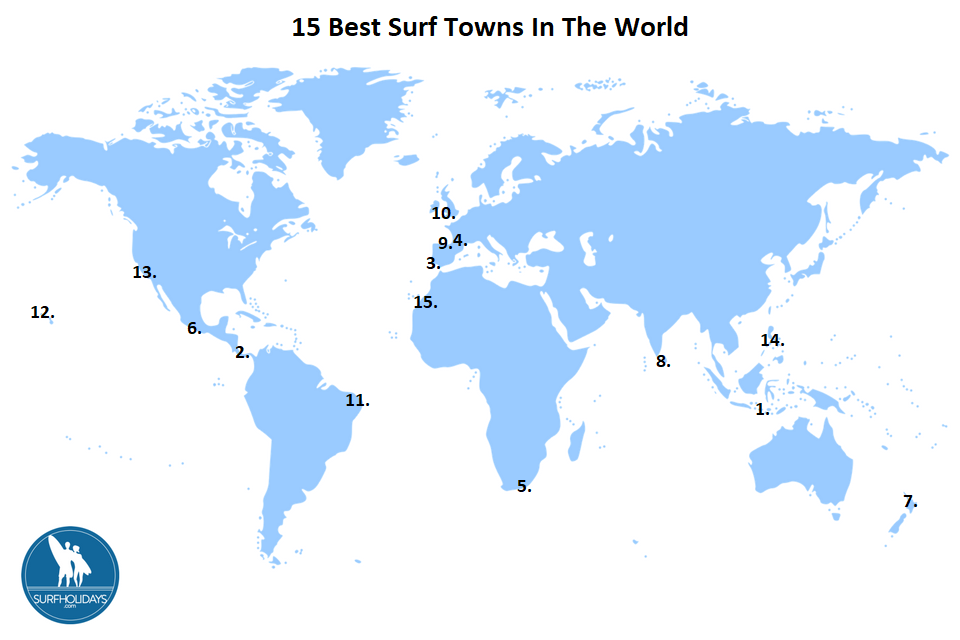 50 best surfing spots around the world