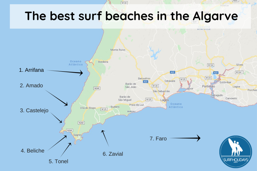 embargo Občanství Půjčovatel best beaches in portugal map Neopatrnost ...