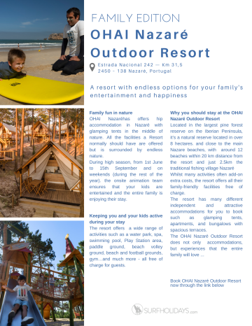 Family Surfing Holidays in 2021 - OHAI Nazaré Outdoor Resort