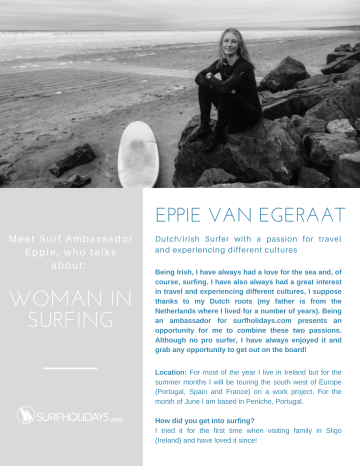 Women in Surfing - Meet Eppie Van Egeraat 