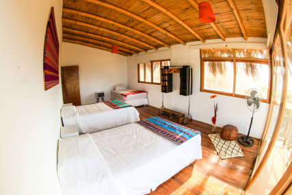 Cozy, comfortable and spacious bedroom with stunning ocean views