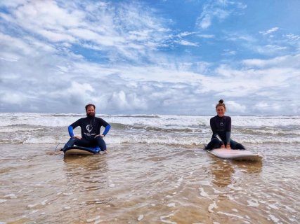 Surf Couples in Atlantic Coast Surf School